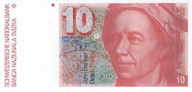 Schweiz 10 Franken 1986